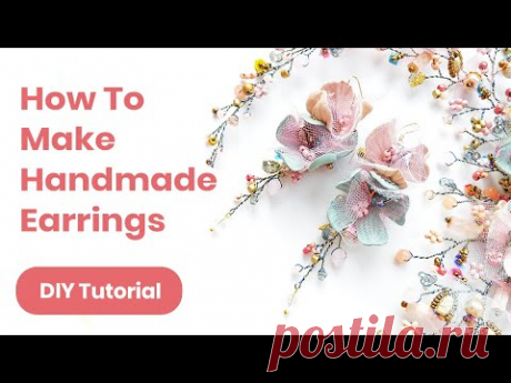 DIY Earrings Handmade Idea. Graduation or Wedding Outfit. Spring/Summer Look 2019
