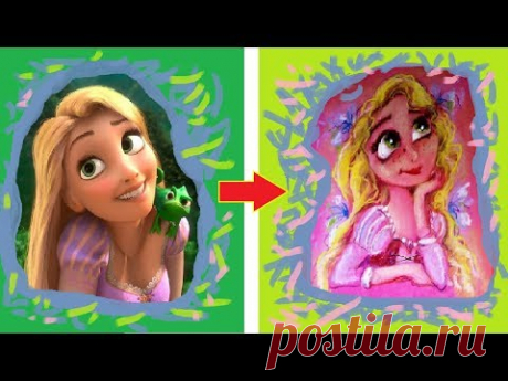 How to Draw Rapunzel from Tangled Cute and Easy| IDraw for YOU❀❤❀