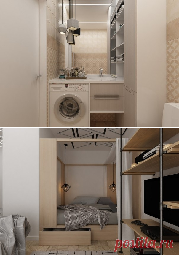 Интерьер квартиры 29 кв м - Дизайн интерьеров | Идеи вашего дома | Lodgers