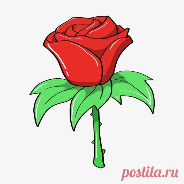 Cartoon Flower Red Flower Rose Love Related, Flower Plant, Background Decoration, Illustration PNG Transparent Clipart Image and PSD File for Free Download