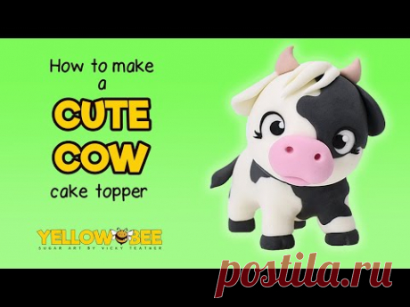 How To Model A Cow Cake Topper | Sugarcraft | Tutorial | Fondant Modelling