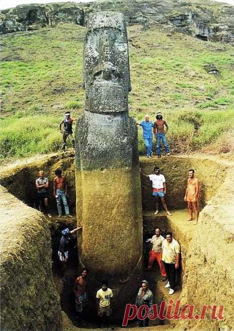Какое туловище было у легендарных статуй с острова Пасхи