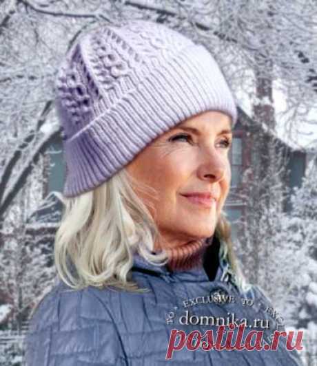 Вязание спицами шапки для женщин старше 60 лет - 6 моделей со схемами
