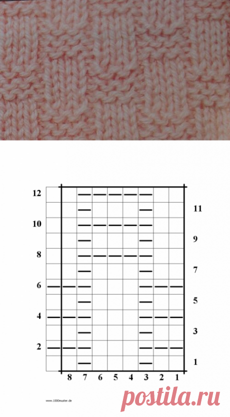 1000 схем вязания спицами » 041 схема плетения