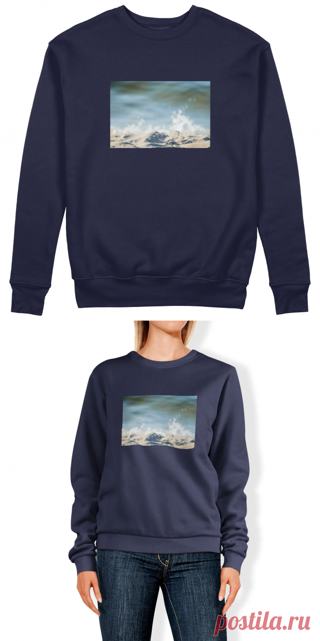 Женский свитшот «Море» цвет темно-синий - дизайнер принта Anstey