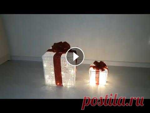 Светящийся новогодний подарок под елку своими руками / DIY Christmas sparkle box Еще в прошлом году увидела подобный декор в виде подарочных коробок в одном из магазинов и захотела себе такой же. Но, к сожалению тогда не успела сде...