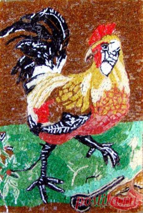 Mosaic Glass Art - Rooster Would you like a fun rooster glass mosaic art mural? If so then you will certainly love having this gorgeous piece in your kitchen hallway or somewhere else entirely in your home. The black and white stand out in beautiful contrast to the red and green. The natural stone mosaic art is something different that you will be able to keep for a long time since it is high quality and designed to last. Mosaic Uses: Floors Walls or Tabletops both Indoor ...