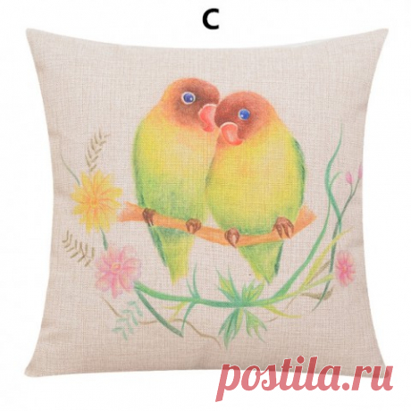 Bird throw pillow hand painted flower pillow decoration home | Pillow, interior pillow, cushions - Throwpillowshome.com