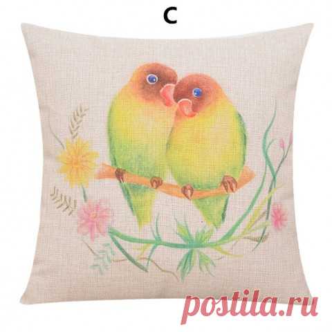 Bird throw pillow hand painted flower pillow decoration home | Pillow, interior pillow, cushions - Throwpillowshome.com