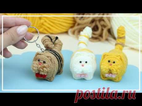 Маленький толстый Котик из Ниток для вязания 🐱🧶🐱 Cute Fat Cat of Yarn - Making Idea 🌟 DIY NataliDoma