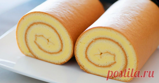 Базовый рецепт спонжевого бисквита для рулетов Мягкое тесто на желтках.
