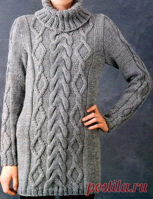 Красивые и теплые женские свитеры спицами | Вязальное настроение...