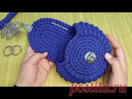 كروشية شنطة جميلة على شكل قوقعة/صدفه/مدورة  Crochet a beautiful bag in the form of a shell