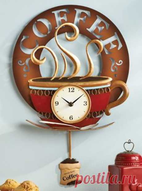 Hot Coffee Cup Decorative Kitchen Wall Clock
