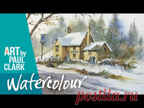 How to Paint a Winter Landscape in Watercolour II - Step-by-step