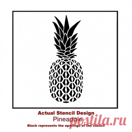 Pinapple Stencil Design - pineapple stencils for walls, furniture and fabrics