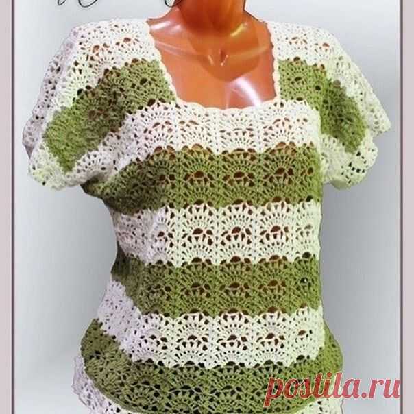 Полосатая кофточка. Крючок. Конкурс 