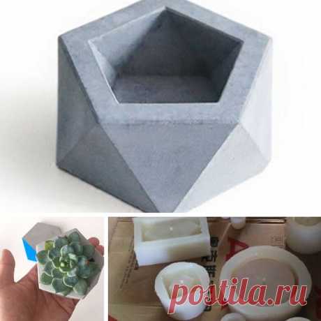 Silicone concrete molds home decoration geometric pentagon mould candle holder mold candlestick multi - flower pots cement molds Product size: 8 x 8 x 4 cm  Features: * 100% Brand New and high quality * Made of high quality food grade silicon * Microwave and freezer safe * Reusable, non-stick; Easy use and clean * Suitable for soap mold cake mold / chocolate mold * Compliance with FDA/SGS * Color: As pictures show, will randomly pick.  ►►► OUR SHIPPING POLICY:  We guarante...