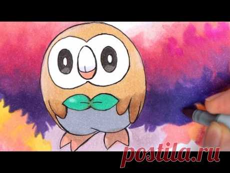 【Drawing Rowlet】 Pokemon Sun and Moon Starter