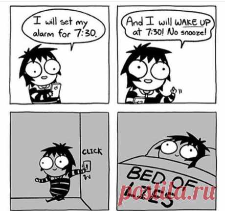 Bed Of Lies | Gag Bee

#alarm #bed #comics #humor #funny #memes #girls #boys #gagbee