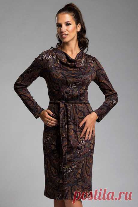 Элегантное трикотажное платье Би-кара-014-5 - интернет-магазин Moda-nsk