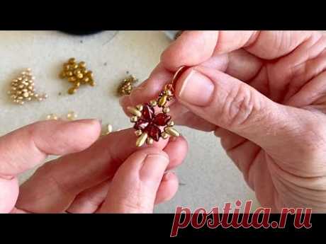 How to Make the Renaissance Revival Earrings featuring Czech Glass GemDuo Beads