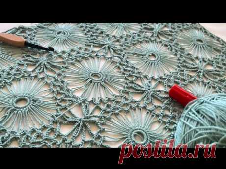 Very new crochet design. dress, tablecloth ,tunic, bag ,shawl pattern(close-up - detailed narration)