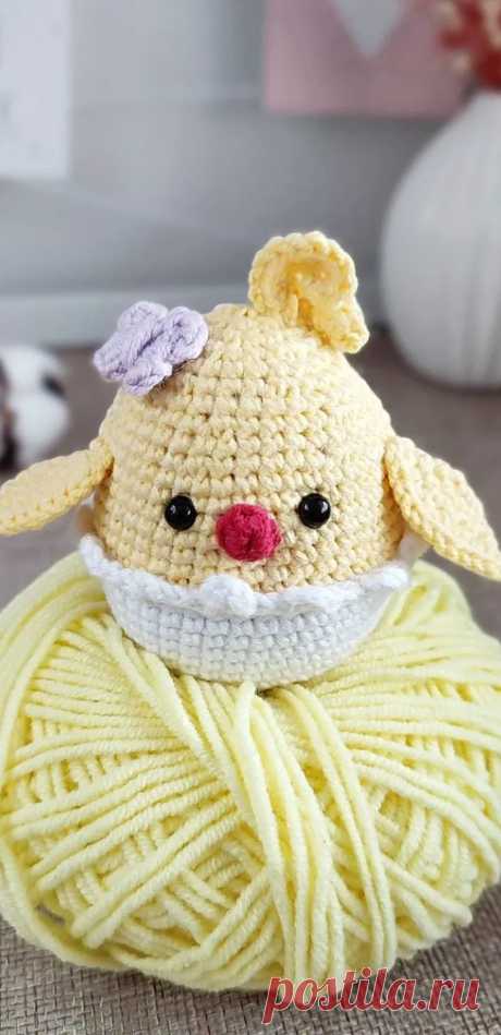 PDF Цыплёнок в скорлупе крючком. FREE crochet pattern; Аmigurumi bird patterns. Амигуруми схемы и описания на русском. Вязаные игрушки и поделки своими руками #amimore - маленький цыпленок к Пасхе, цыплята.