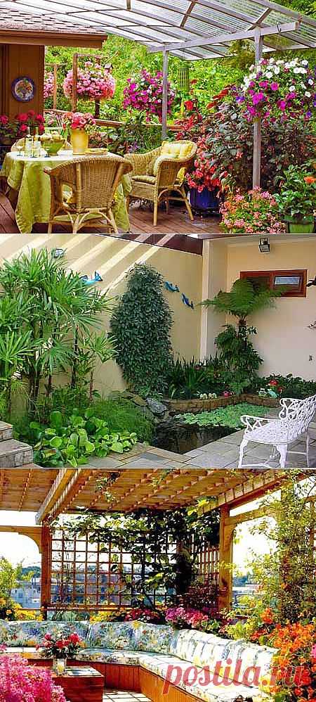 Дизайн дачного участка: патио в саду