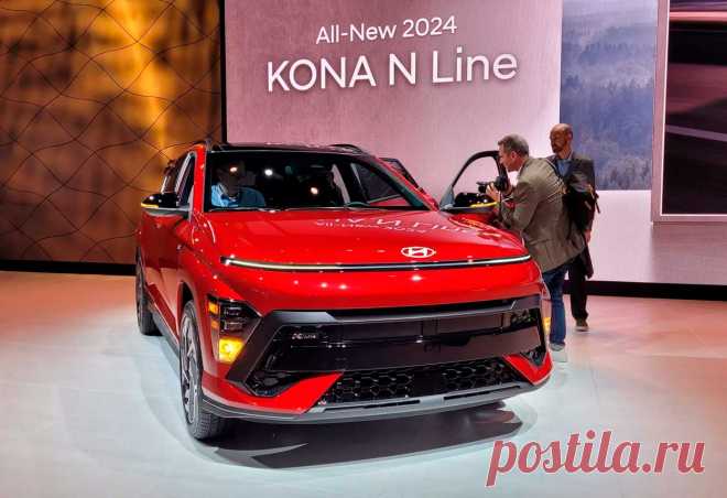 Hyundai Kona N-Line 2024 представлен на Нью-Йоркском автосалоне