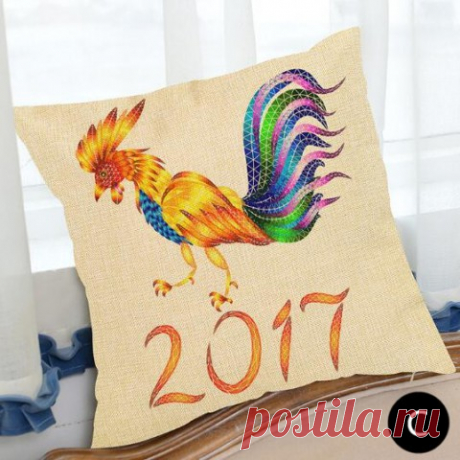 2017 lucky rooster painted pillows for home decoration animal linen toss pillow | Pillow, interior pillow, cushions - Throwpillowshome.com