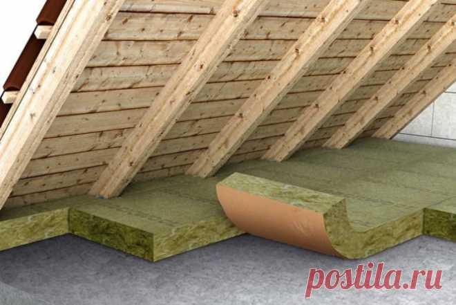 Утепление потолка в доме с холодной крышей: технология монтажа