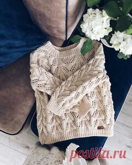 Джемпер спицами от alisa-knitting