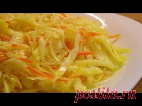 Капуста по-корейски / Korean cabbage with turmeric ♡ English subtitles
