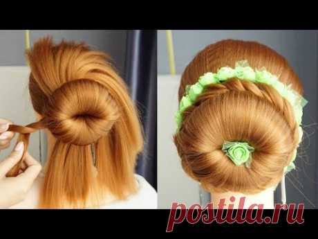 Easy Bridal Bun Hairstyles For Medium Hair - Hairstyle For Girls For Party | Wedding Hairstyles Updo