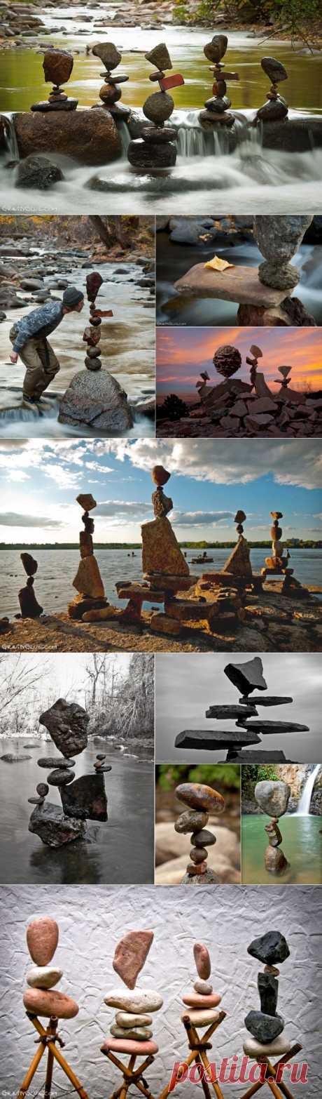 Гравитации вопреки. Балансирующие камни в лэнд-арте Майкла Грэба (Michael Grab) | Современное искусство | Арт