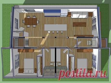Plano casa moderna 90m2 – Planos de viviendas