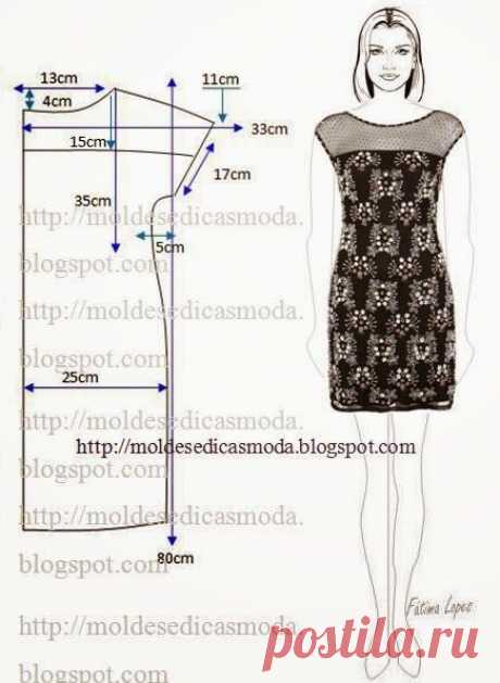 (3) 1000+ ideas about Moldes Moda por Medida: VESTIDO FÁCIL DE FAZER-41 on Pinterest | Pattern