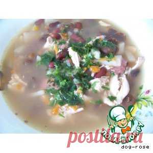 Суп с фасолью и грибами - кулинарный рецепт
