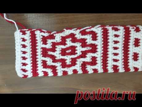 Мозаичное вязание крючком - без обрыва нити