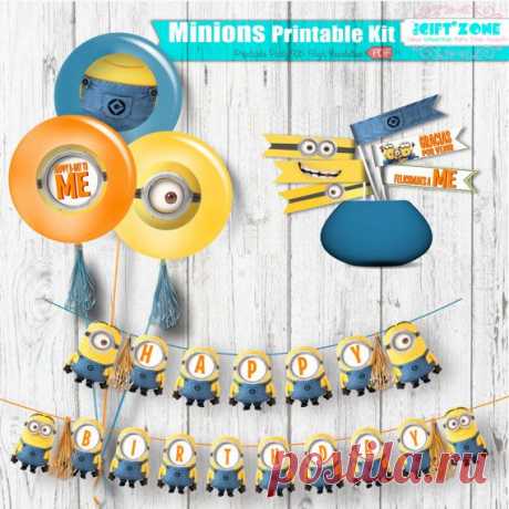 Minions Birthday Party Pack Kids Party Digital от thaGiftZone