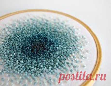 Teal French Knot Progression Embroidery Hoop from Sarah Hennessey 2 by sarah_hennessey, via Flickr