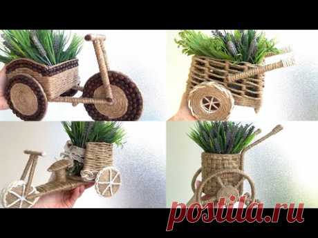 МНОГО ШИКАРНЫХ идей из ДЖУТА своими руками / 4 Jute Craft ideas - YouTube