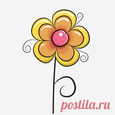 Small Flower Flower Childrens Day Six One, Hand Painted Flowers, Cartoon Flower, A Flower PNG Transparent Clipart Image and PSD File for Free Download