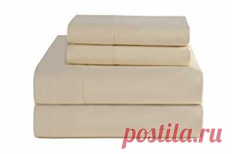 Amazon.com: Pointehaven T-800 Pima Cotton Deep Pocket Luxury Queen Sheet Set, Bone: Home &amp; Kitchen