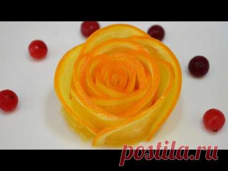 Роза из апельсина - кулинарный рецепт. Миллион Меню
