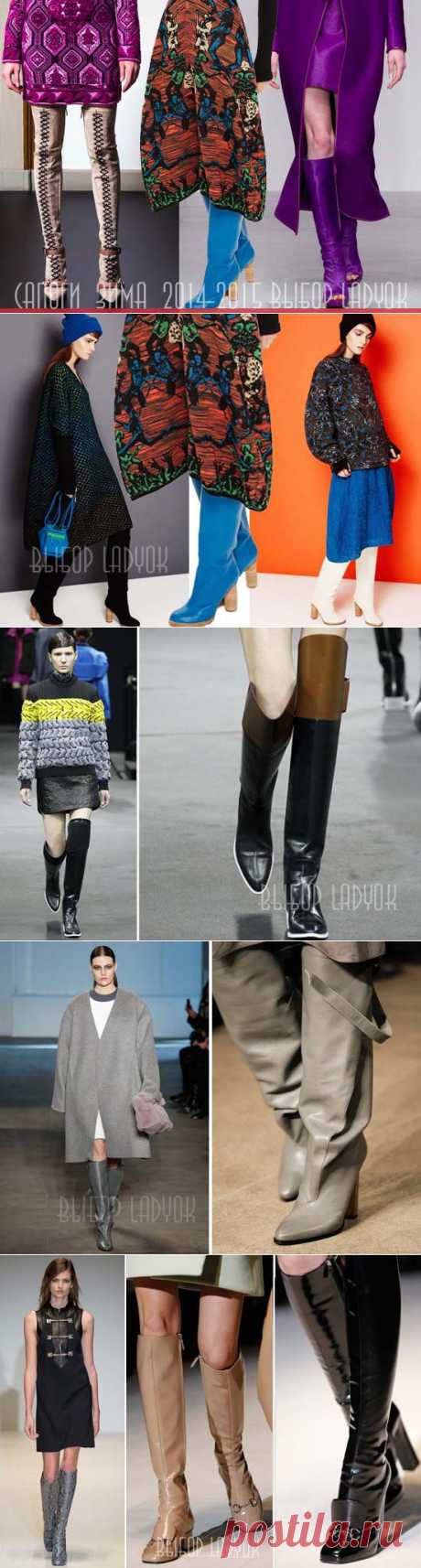 Модные женские сапоги осень-зима 2014-2015, фото основных трендов