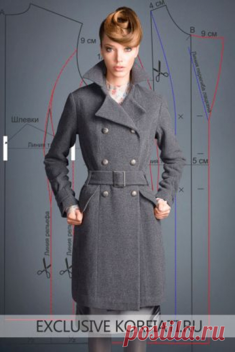 Выкройка классического пальто от Анастасии Корфиати Это шикарное классическое пальто от Gentle Dolls сегодня на пике популярности. Добротное серое сукно надежно защитит вас. Выкройка классического пальто