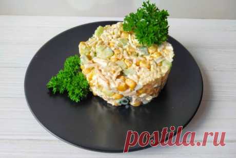 Салат Прованс с колбасным сыром и кукурузой, рецепт с фото и видео — Вкусо.ру