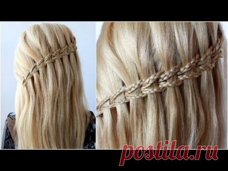 ✂️ Scissor Waterfall Braid EASY Step By Step  EASY hairstyle for wedding and party | party hairstyle